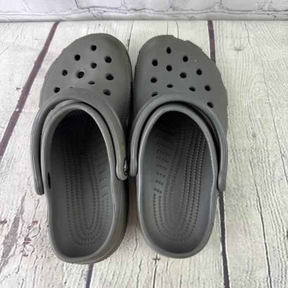 Original Crocs 10001 Unisex Men 4 Women 6 Rubber Slip On Shoes Boat Grey Gray - Picture 5 of 10